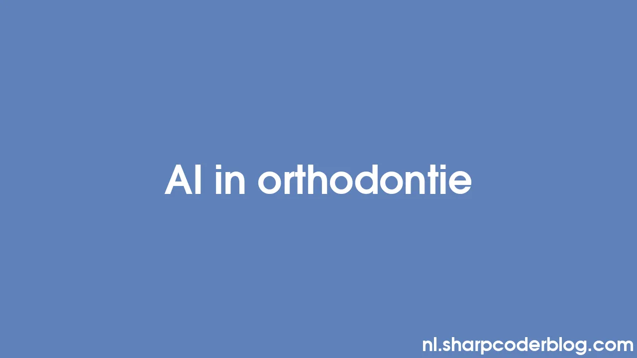 Ai In Orthodontie 