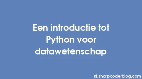 Een introductie tot Python voor datawetenschap - Thumbnail