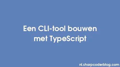 Een CLI-tool bouwen met TypeScript - Thumbnail
