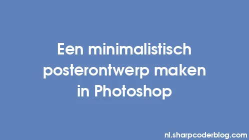 Een minimalistisch posterontwerp maken in Photoshop - Thumbnail