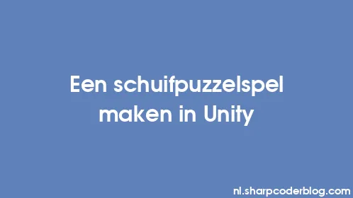 Een schuifpuzzelspel maken in Unity - Thumbnail