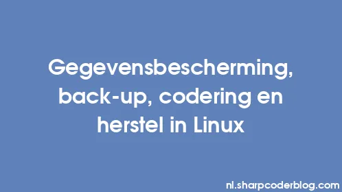 Gegevensbescherming, back-up, codering en herstel in Linux - Thumbnail