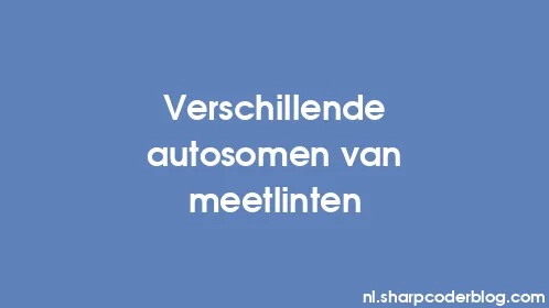 Verschillende autosomen van meetlinten - Thumbnail