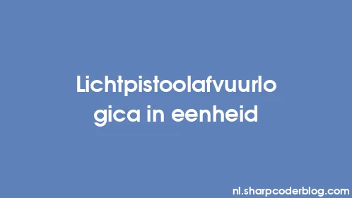 Lichtpistoolafvuurlogica in eenheid - Thumbnail