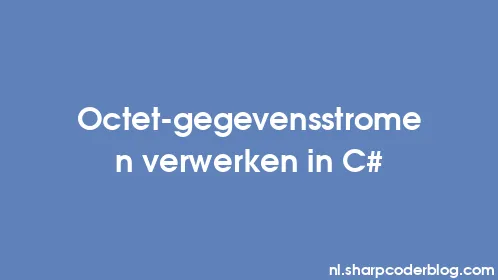 Octet-gegevensstromen verwerken in C# - Thumbnail