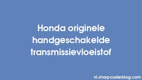 Honda originele handgeschakelde transmissievloeistof - Thumbnail