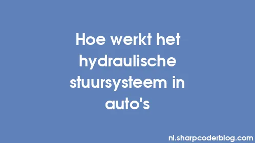 Hoe werkt het hydraulische stuursysteem in auto's - Thumbnail