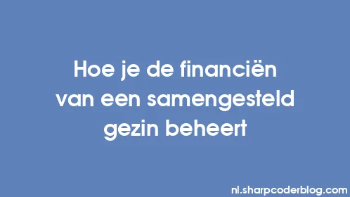 Hoe je de financiën van een samengesteld gezin beheert - Thumbnail