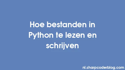 Hoe bestanden in Python te lezen en schrijven - Thumbnail