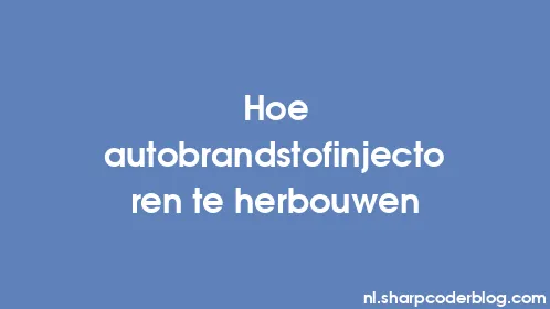 Hoe autobrandstofinjectoren te herbouwen - Thumbnail