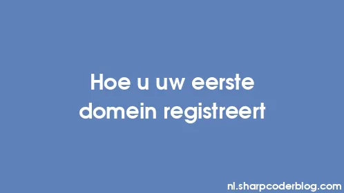 Hoe u uw eerste domein registreert - Thumbnail