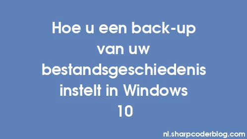 Hoe u een back-up van uw bestandsgeschiedenis instelt in Windows 10 - Thumbnail