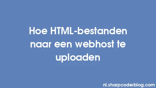 Hoe HTML-bestanden naar een webhost te uploaden - Thumbnail