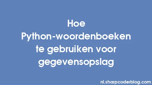 Hoe Python-woordenboeken te gebruiken voor gegevensopslag - Thumbnail