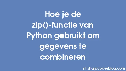 Hoe je de zip()-functie van Python gebruikt om gegevens te combineren - Thumbnail