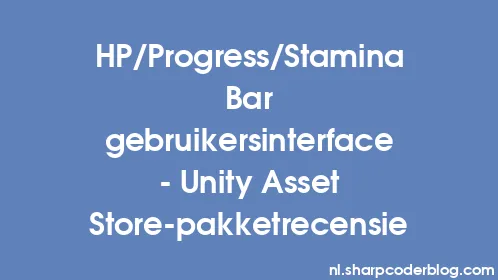 HP/Progress/Stamina Bar gebruikersinterface - Unity Asset Store-pakketrecensie - Thumbnail
