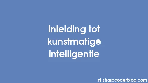 Inleiding tot kunstmatige intelligentie - Thumbnail