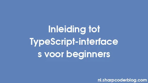 Inleiding tot TypeScript-interfaces voor beginners - Thumbnail