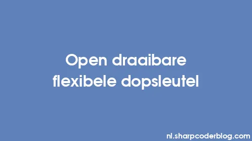 Open draaibare flexibele dopsleutel - Thumbnail