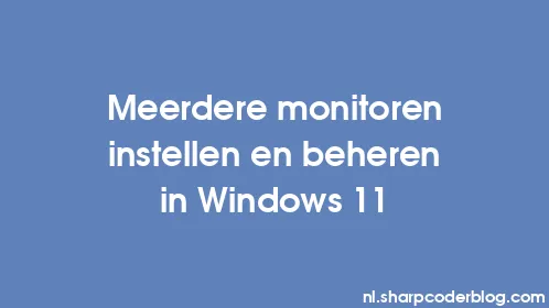 Meerdere monitoren instellen en beheren in Windows 11 - Thumbnail