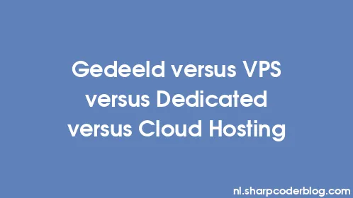 Gedeeld versus VPS versus Dedicated versus Cloud Hosting - Thumbnail