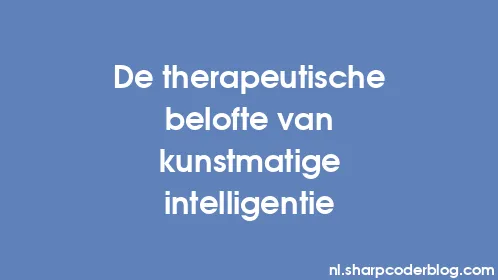 De therapeutische belofte van kunstmatige intelligentie - Thumbnail