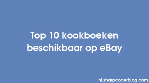 Top 10 kookboeken beschikbaar op eBay - Thumbnail