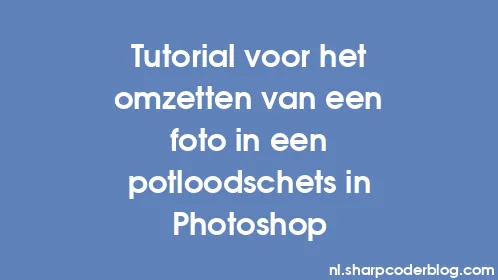 Tutorial voor het omzetten van een foto in een potloodschets in Photoshop - Thumbnail