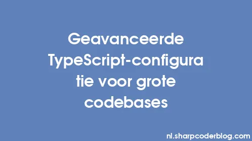 Geavanceerde TypeScript-configuratie voor grote codebases - Thumbnail