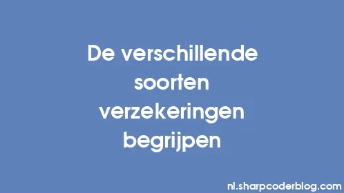 De verschillende soorten verzekeringen begrijpen - Thumbnail