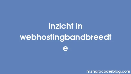 Inzicht in webhostingbandbreedte - Thumbnail