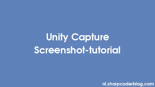 Unity Capture Screenshot-tutorial - Thumbnail