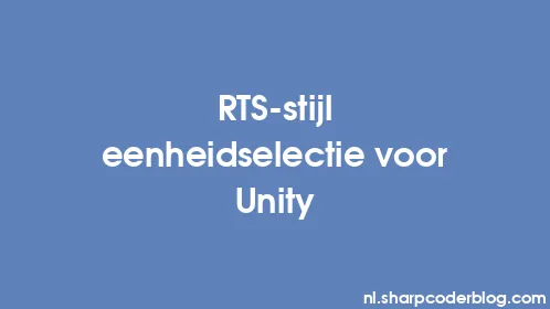 RTS-stijl eenheidselectie voor Unity - Thumbnail