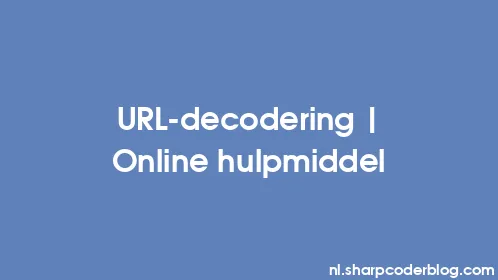 URL-decodering | Online hulpmiddel - Thumbnail
