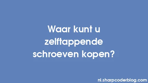 Waar kunt u zelftappende schroeven kopen? - Thumbnail