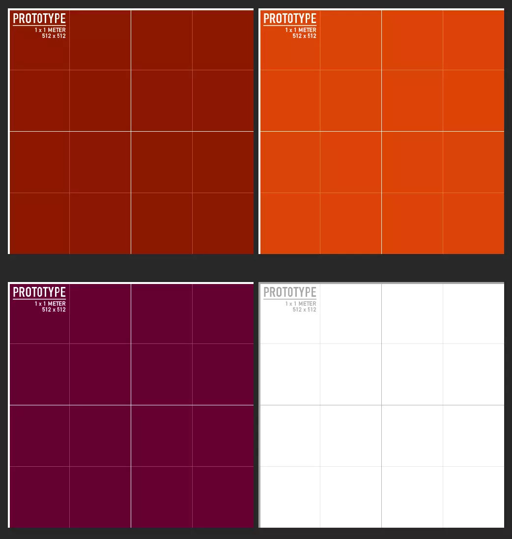 Materiaalprototype-voorinstellingen in eenheid.