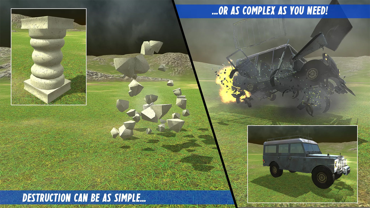 DestroyIt - Vernietigingssysteem - Unity Asset Store-pakket.