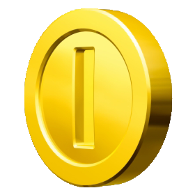 Gouden munt transparant beeld