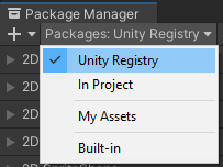 Unity Package Manager-register