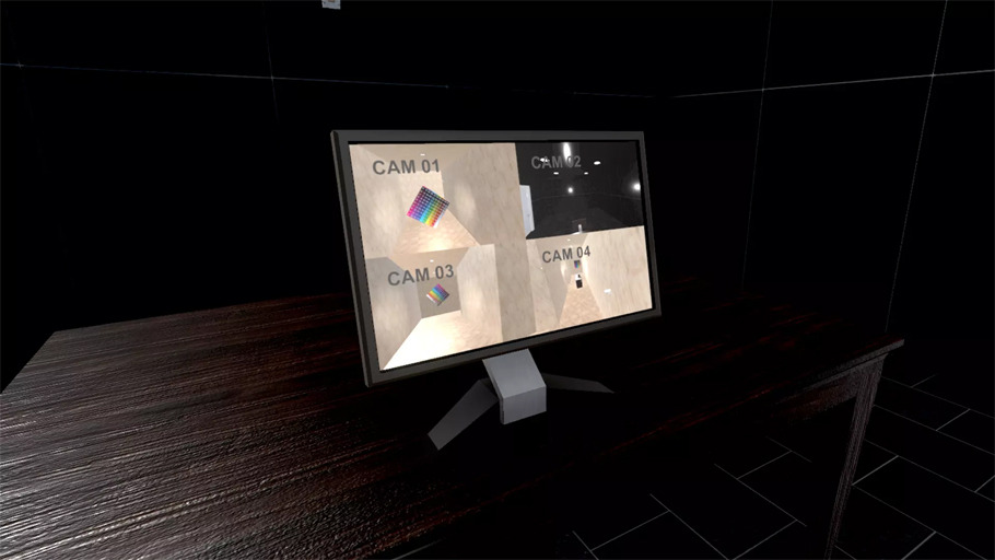 Beveiligingscamerasysteem in Unity.